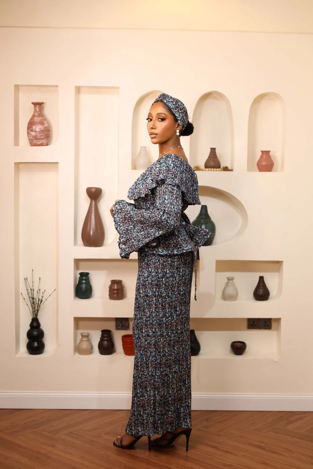 Peacock Pleated Peplum - Image 2